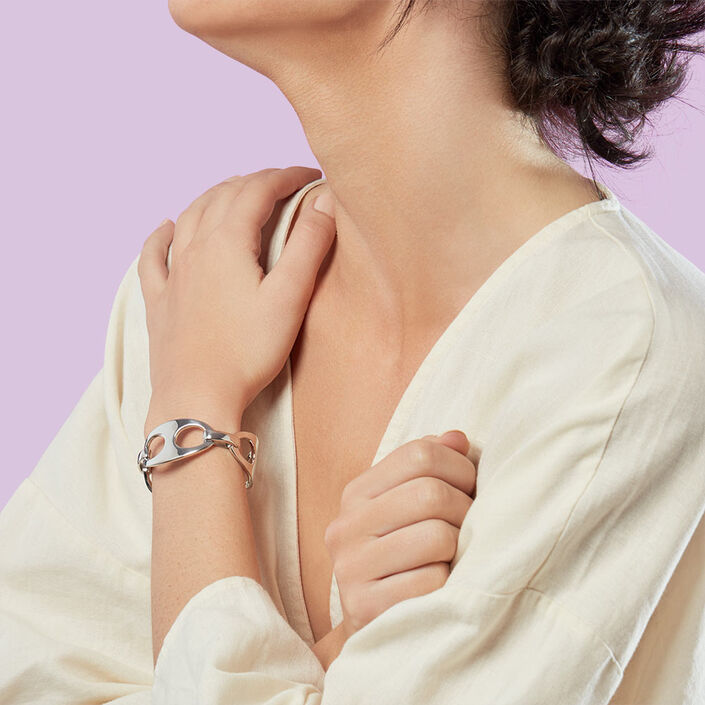 Jonc ETREINTE - Argenté - Bracelets  | Agatha
