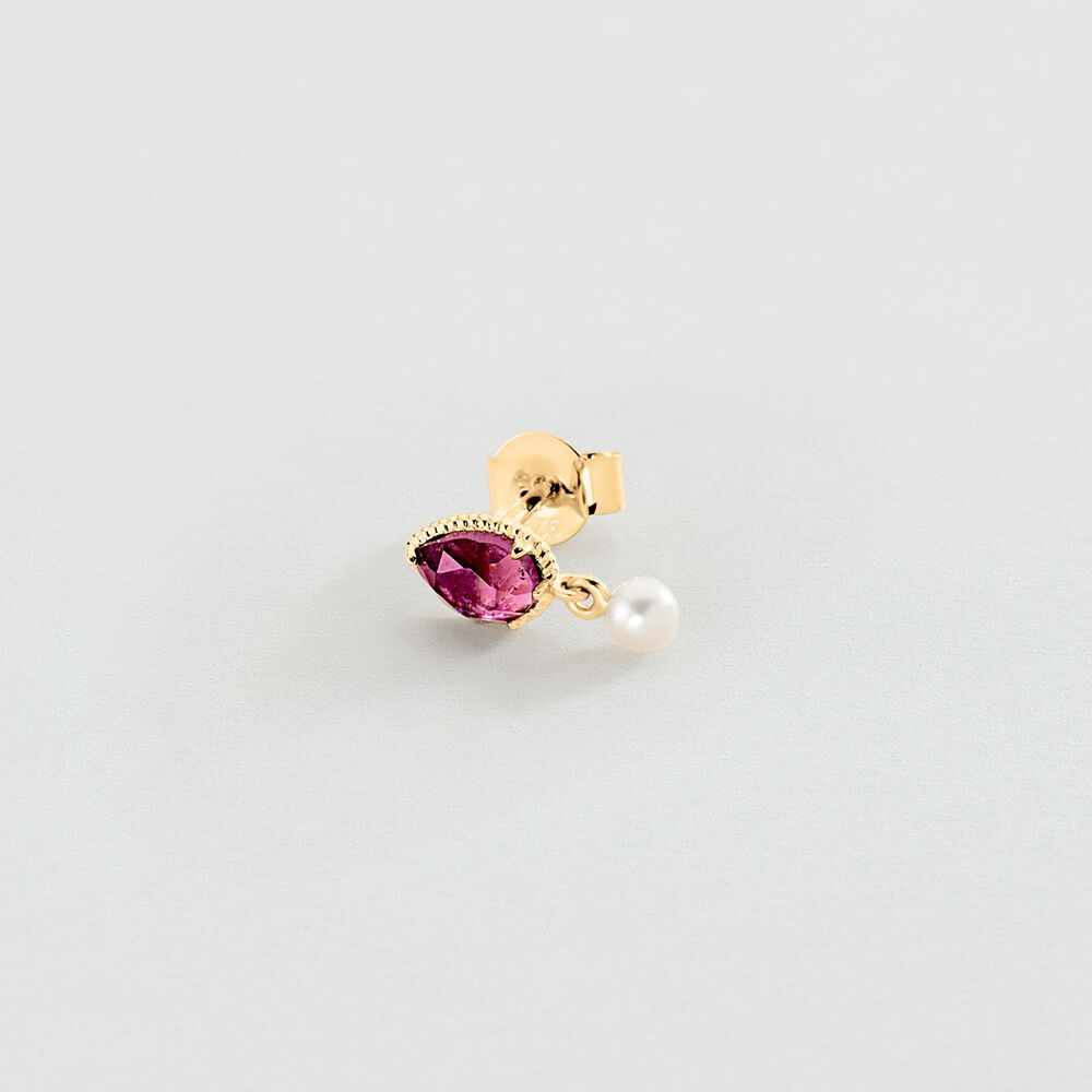 Piercing puce PRECIEUX - Violet / Doré - Piercings  | Agatha