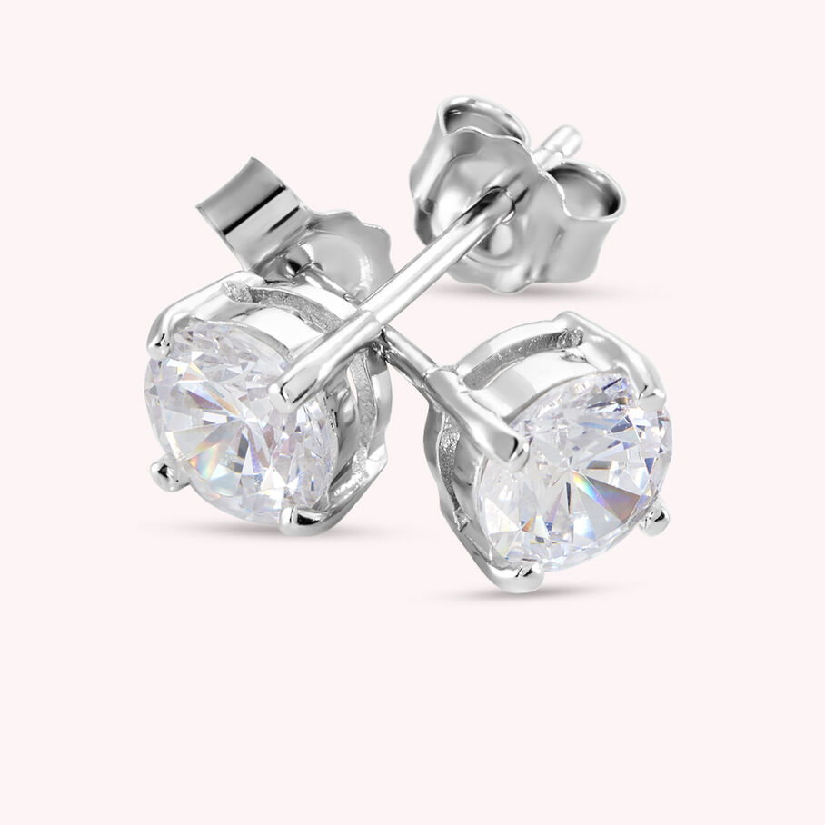 Boucles d'oreilles puces SOL - Cristal / Argenté - Boucles d'oreilles puces  | Agatha