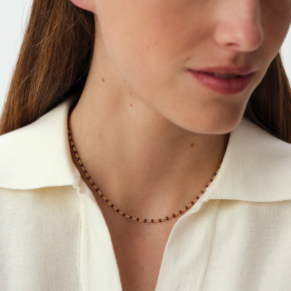 Collier ras du cou SMARTY - Bordeaux / Doré - Colliers ras du cou  | Agatha