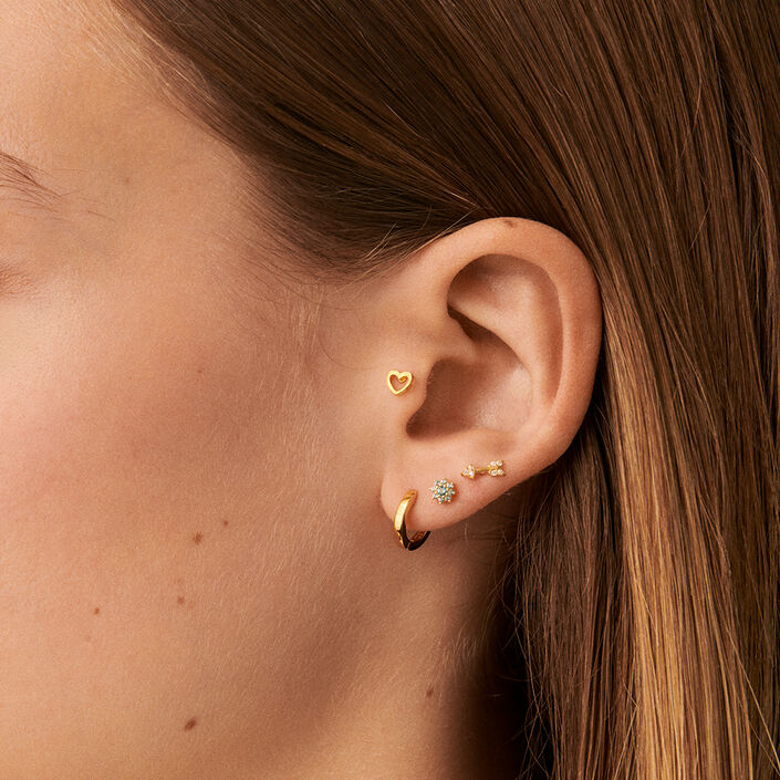 Piercing puce FLECHITA - Cristal / Doré - Piercings  | Agatha