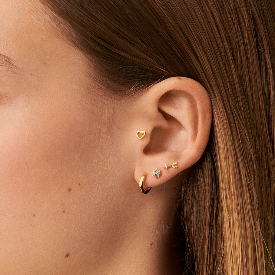 Piercing puce FLECHITA - Cristal / Doré - Piercings  | Agatha