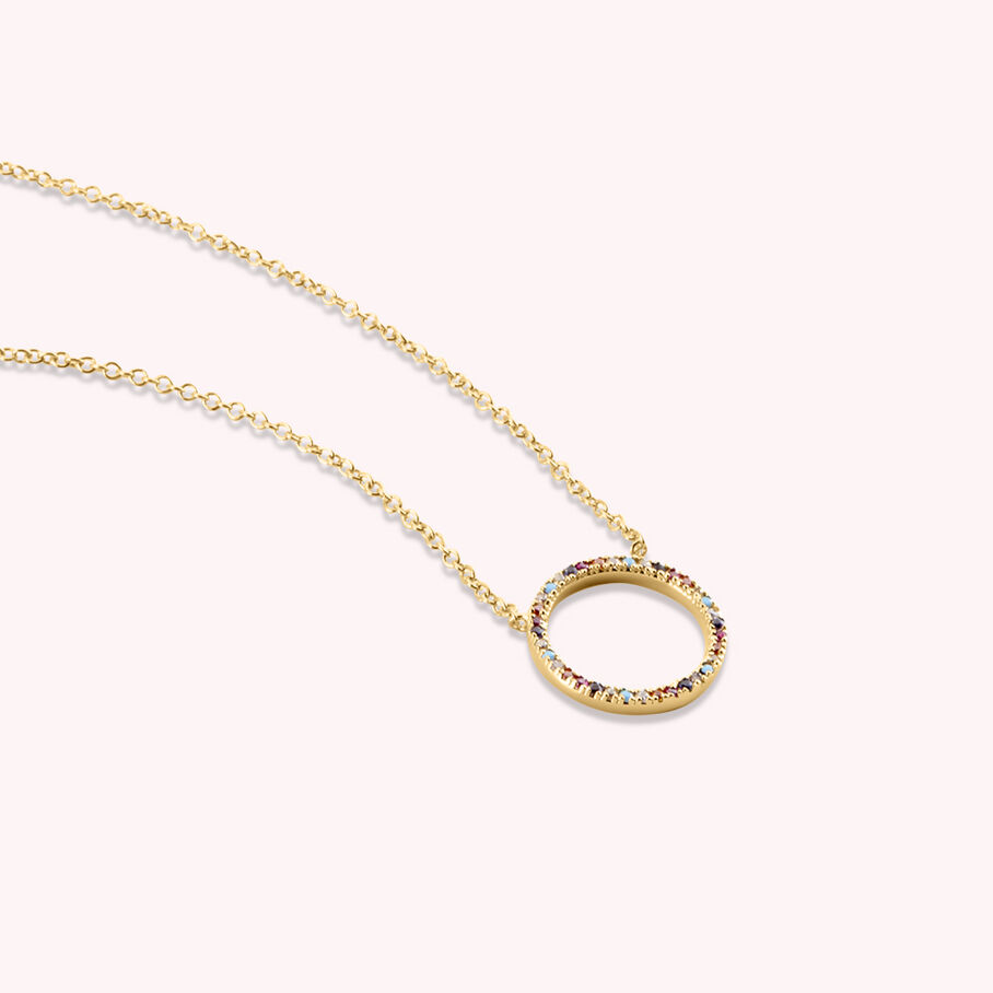 Collier ras du cou RAINBOW - Multicolore / Doré - Colliers  | Agatha