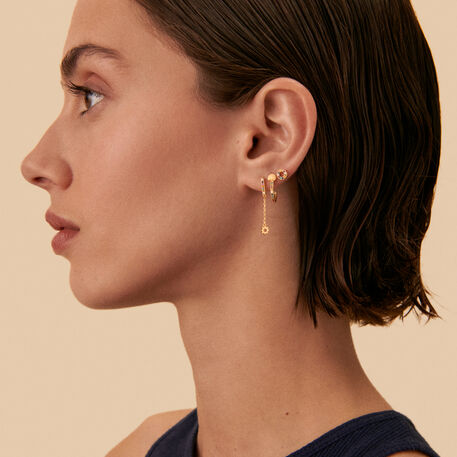 Piercing puce RAINBOW - Multicolore / Doré - Piercings  | Agatha