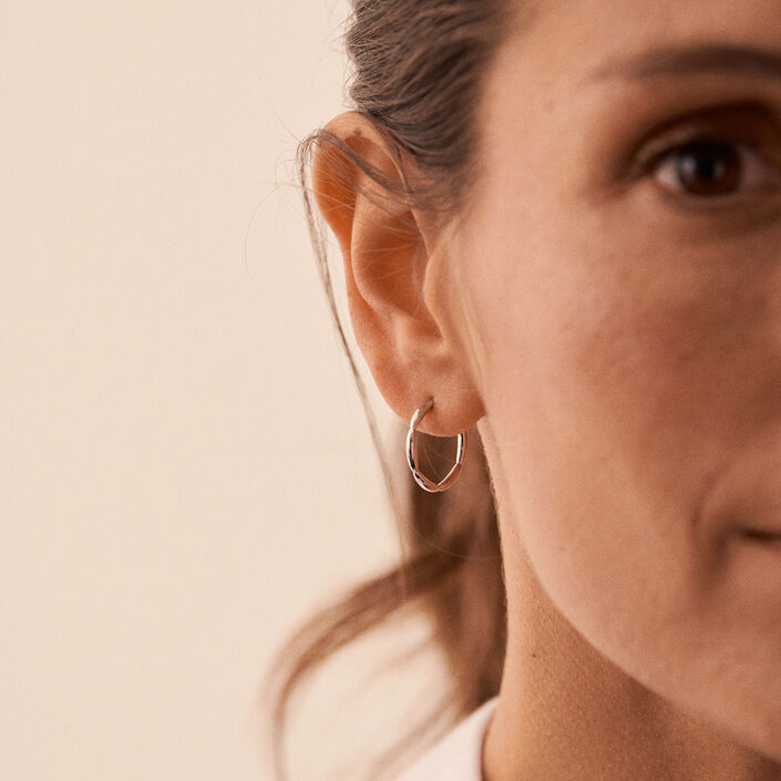 Créoles RADIEUX - Argenté - Boucles d'oreilles  | Agatha