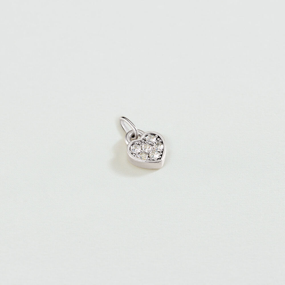 Pendentif CŒUR CADENAS - Cristal / Argenté - Tous les Talismans  | Agatha