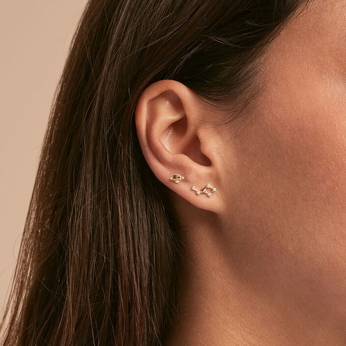 Piercing puce CONSTEL - Cristal / Doré - Piercings  | Agatha