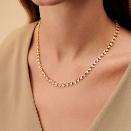 Collier ras du cou OLIMPIA - Cristal / Doré - Colliers  | Agatha