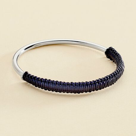 Jonc TWIGGY - Argenté / bleu foncé  - Bracelets  | Agatha