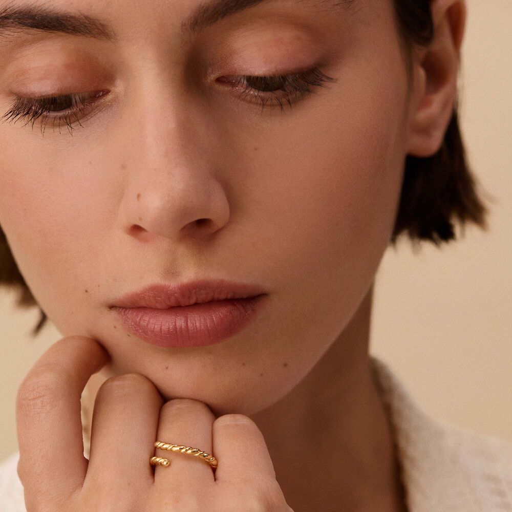 Bague ajustable TRESSE - Dor&eacute; - Bagues ajustables  | Agatha