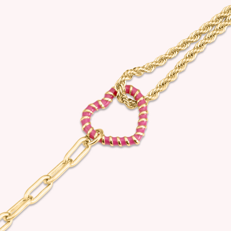 Bracelet souple SESHA - Rose / Doré - Bracelets  | Agatha
