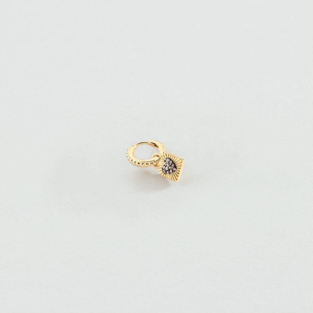 Créoles DIAMONDS - Doré / Gun - Boucles d'oreilles fantaisies  | Agatha