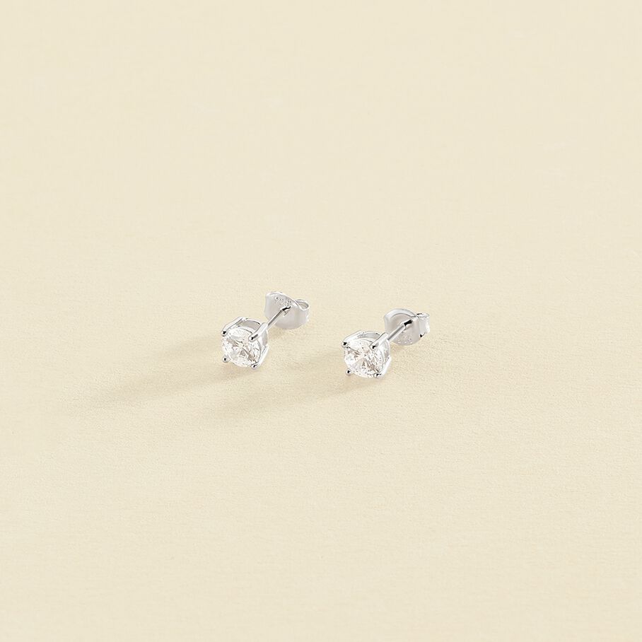 Boucles d'oreilles puces SOL - Cristal / Argenté - Boucles d'oreilles puces  | Agatha