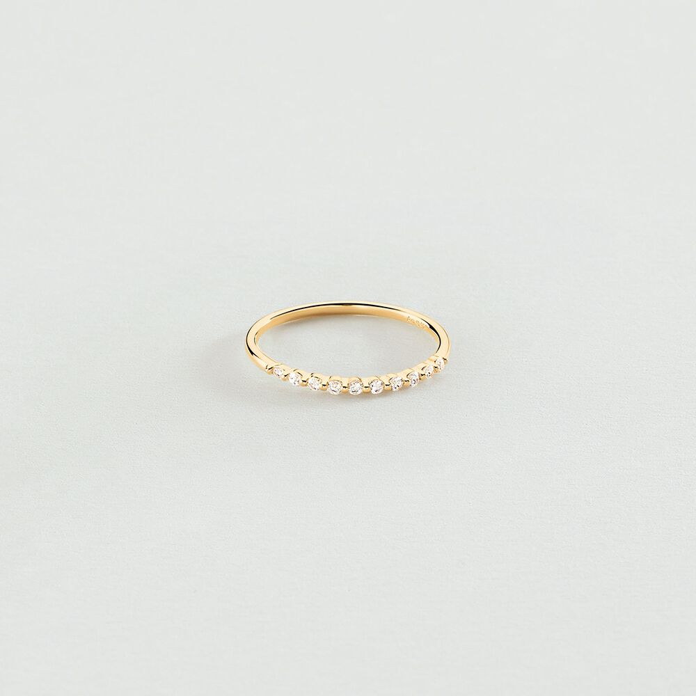 Bague fine BELOVED - Cristal / Doré - Bagues avec pierre  | Agatha