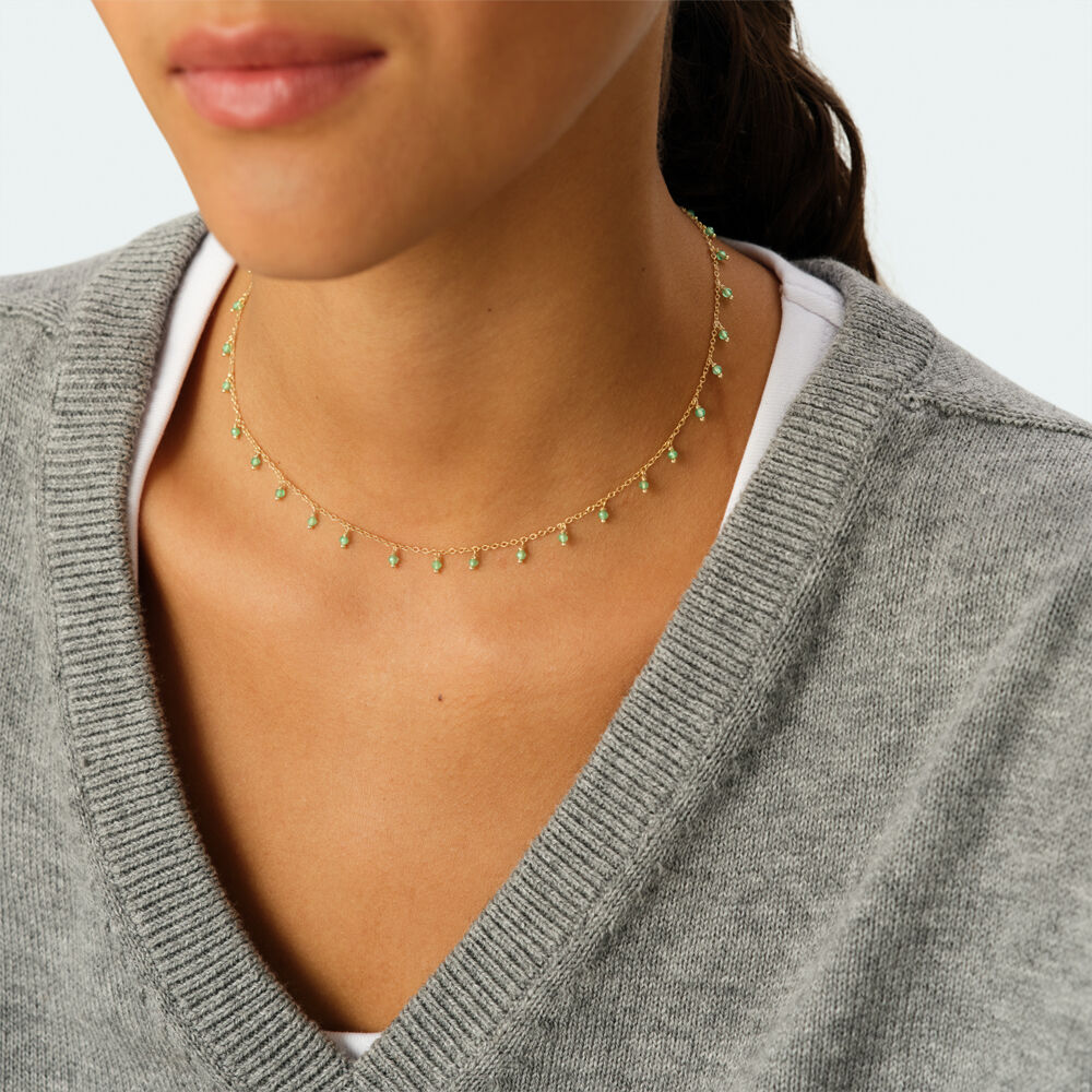 Collier ras du cou ALMA - Quartz Vert - Colliers ras du cou  | Agatha