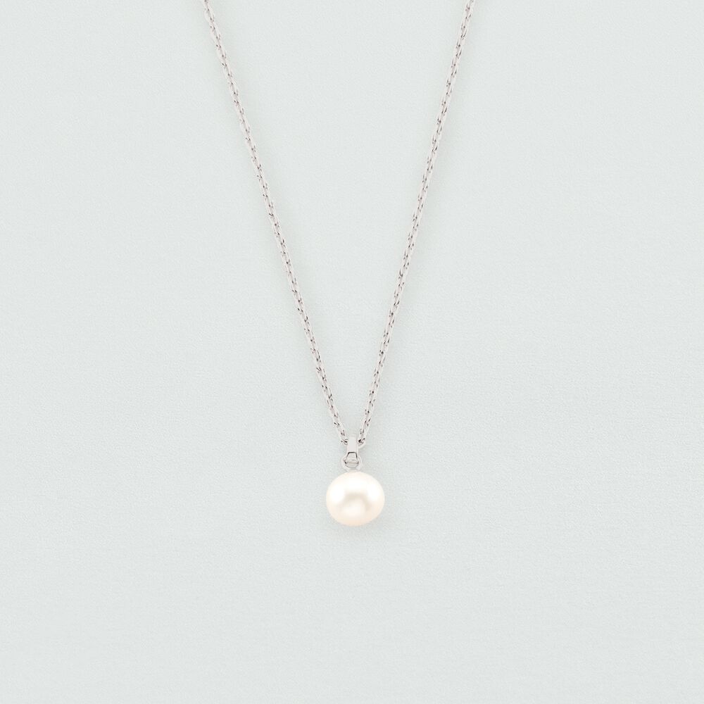 Collier ras du cou PERLYS - Perle / Argenté - Colliers fantaisie  | Agatha