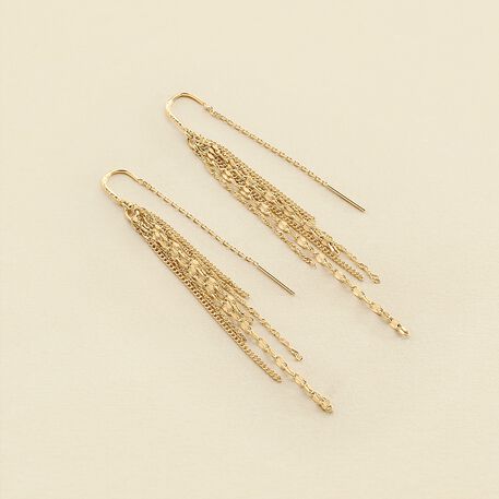 Boucles d'oreilles pendantes NEBET - Doré - Boucles d'oreilles  | Agatha