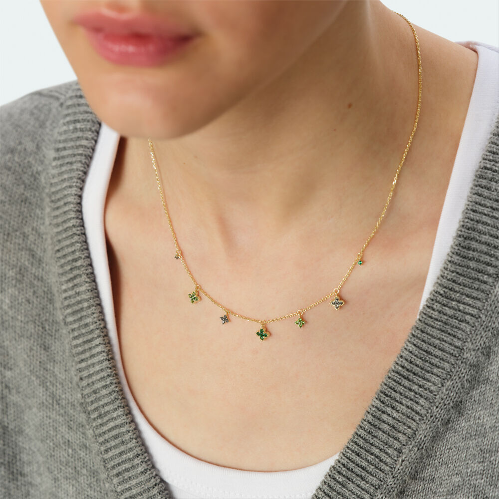Collier ras du cou BELOVED - Vert / Dor&eacute; - Colliers ras du cou  | Agatha