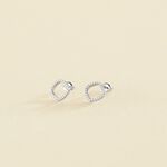 Boucles d'oreilles puces SISSI - Cristal / Argenté - Boucles d'oreilles puces  | Agatha