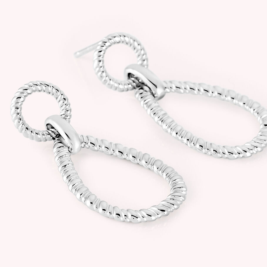 Boucles d'oreilles pendantes HARMONIE - Argenté - Boucles d'oreilles  | Agatha