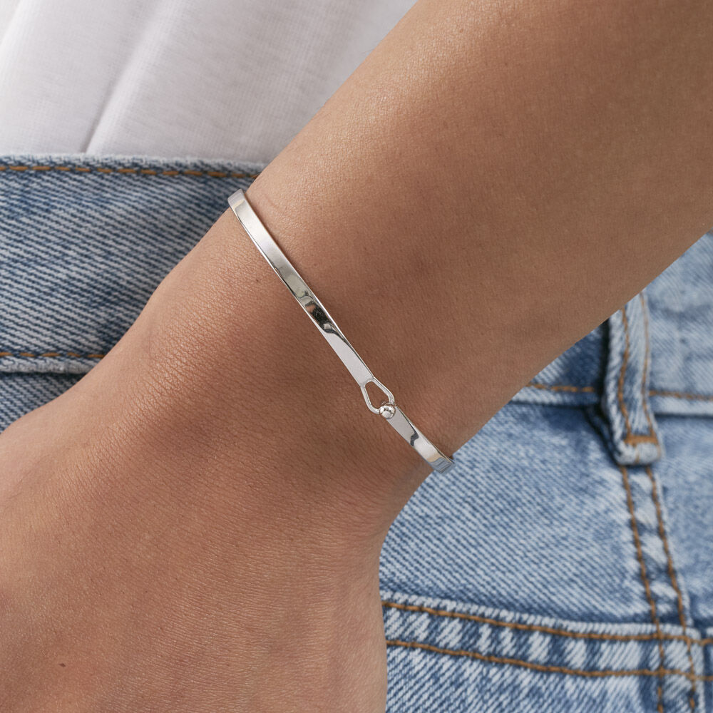 Jonc BANGLE - Argent&eacute; - Bracelets fantaisie  | Agatha
