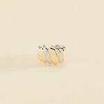 Bague large TWISTED - Argenté / Doré - Bagues  | Agatha