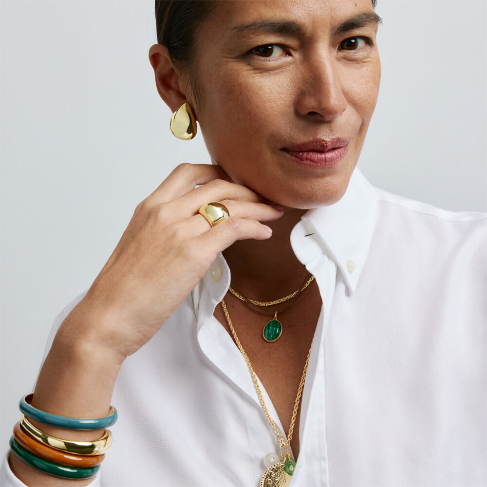 Boucles d'oreilles pendantes DANAE - Dor&eacute; - Boucles d'oreilles pendantes  | Agatha