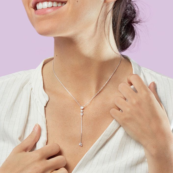 Collier mi-long PETILLE - Cristal / Argenté - Colliers  | Agatha