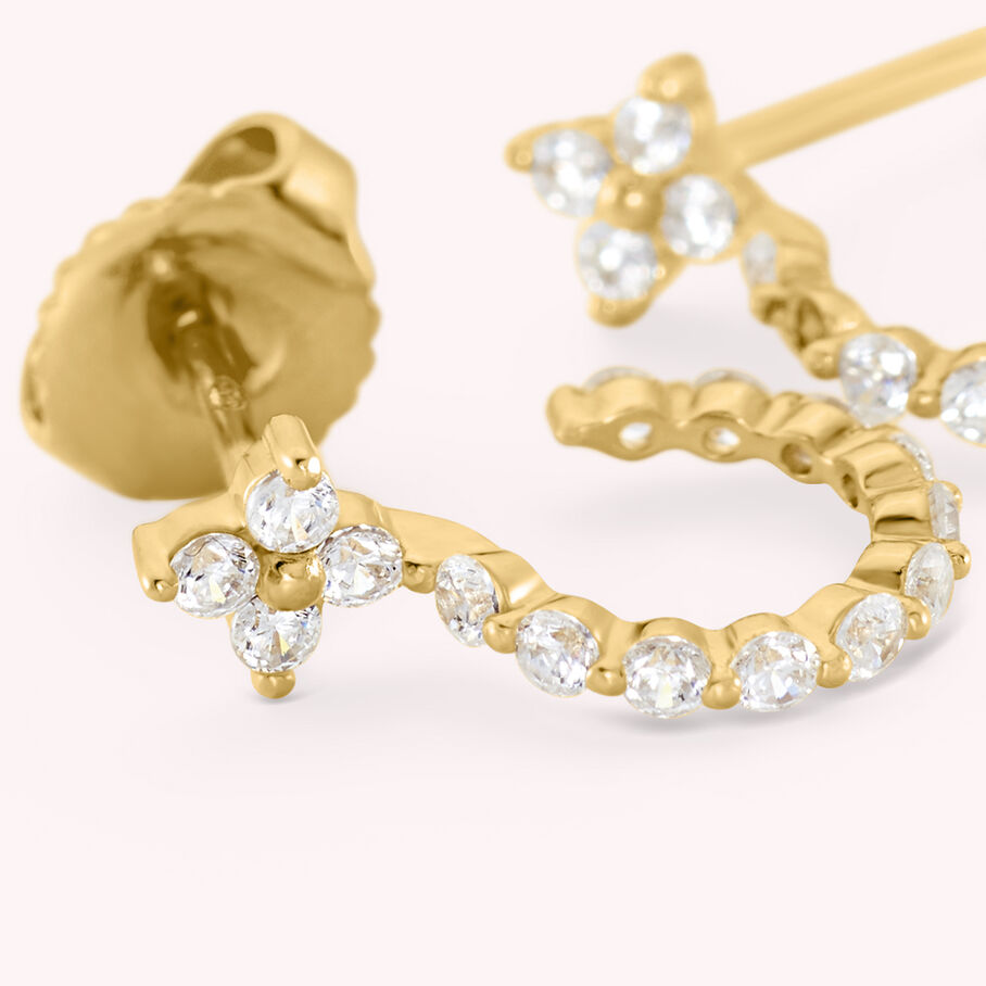 Créoles BELOVED - Cristal / Doré - Boucles d'oreilles  | Agatha