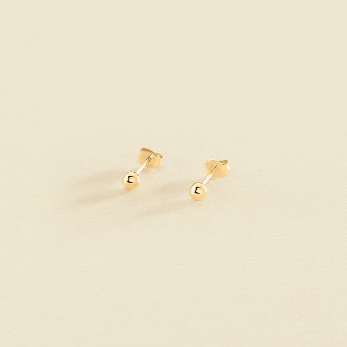 Boucles d'oreilles puces SOL - Doré - Boucles d'oreilles puces  | Agatha