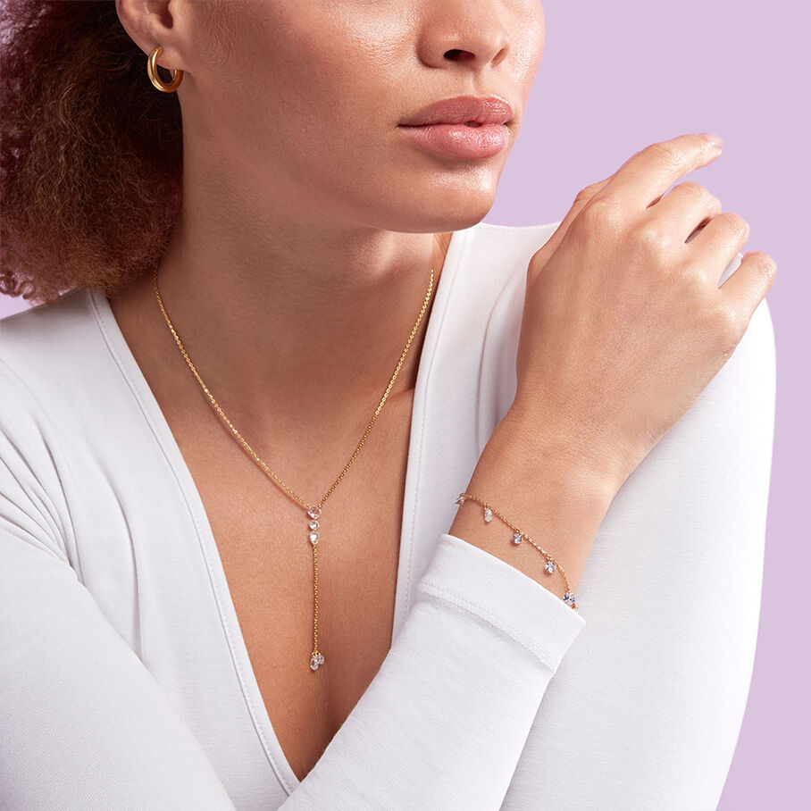 Collier mi-long PETILLE - Cristal / Doré - Colliers  | Agatha
