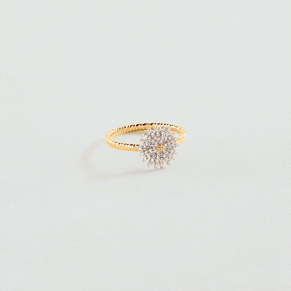 Bague fine BLOSSOM - Cristal / Dor&eacute; - Bagues avec pierre  | Agatha