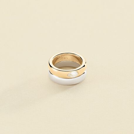 Bague large DUA - Argenté / Doré - Bagues  | Agatha