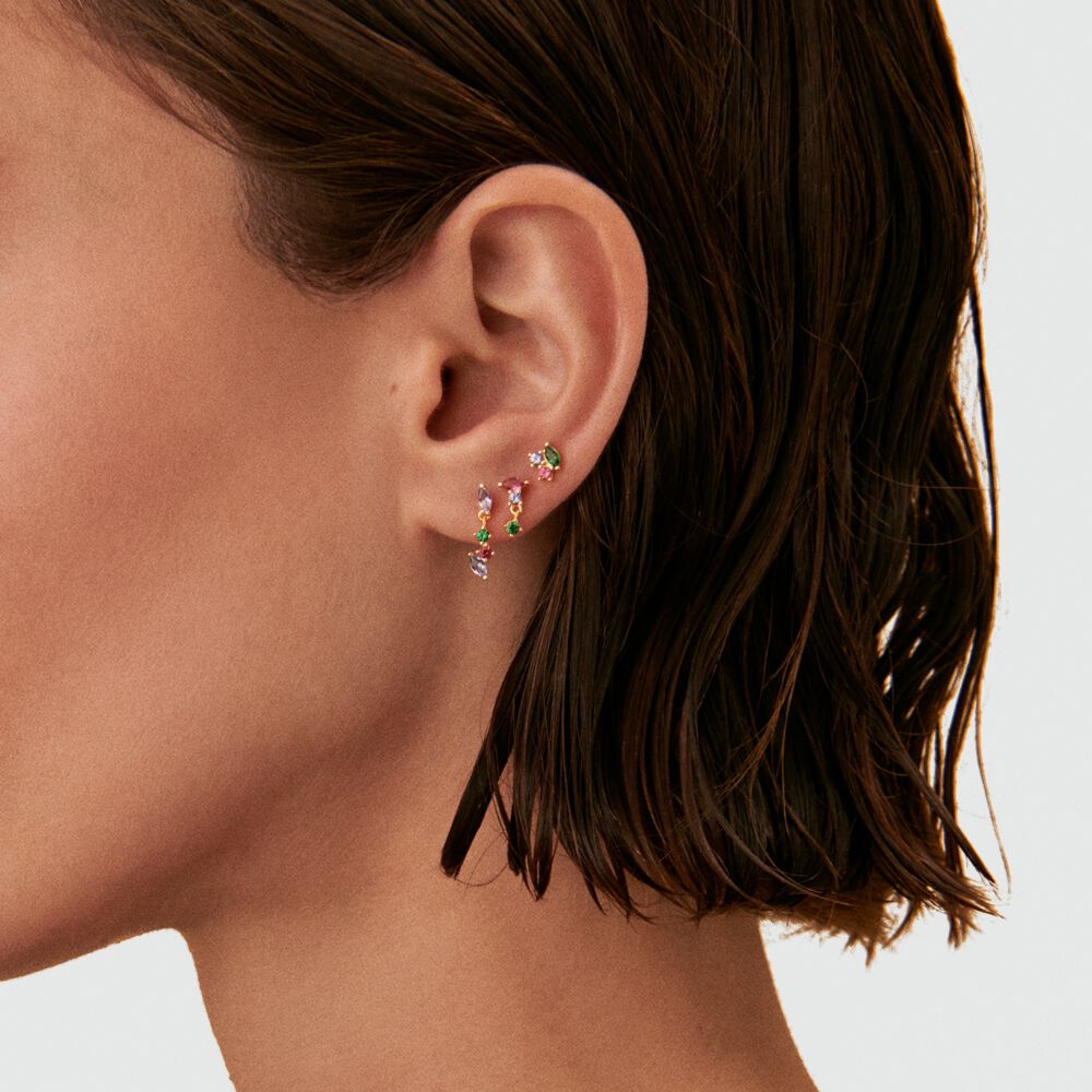 Piercing puce AMAS - Multicolore / Doré - Piercings  | Agatha