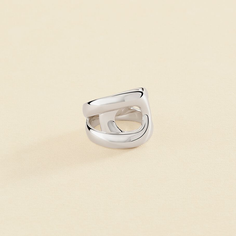 Bague large CURVE - Argenté - Bagues  | Agatha