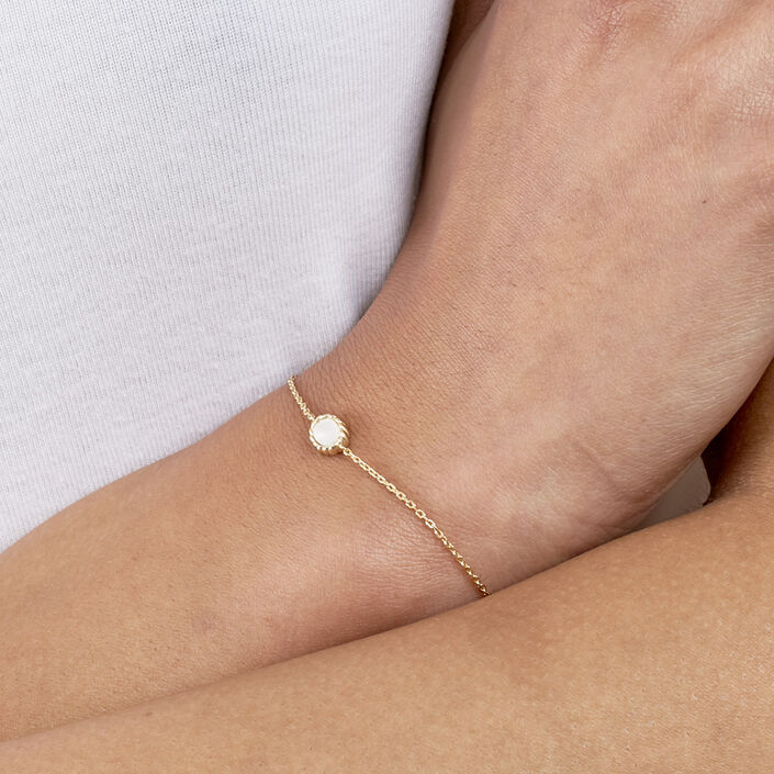 Bracelet souple ATMA - Nacre /rose - Bracelets  | Agatha