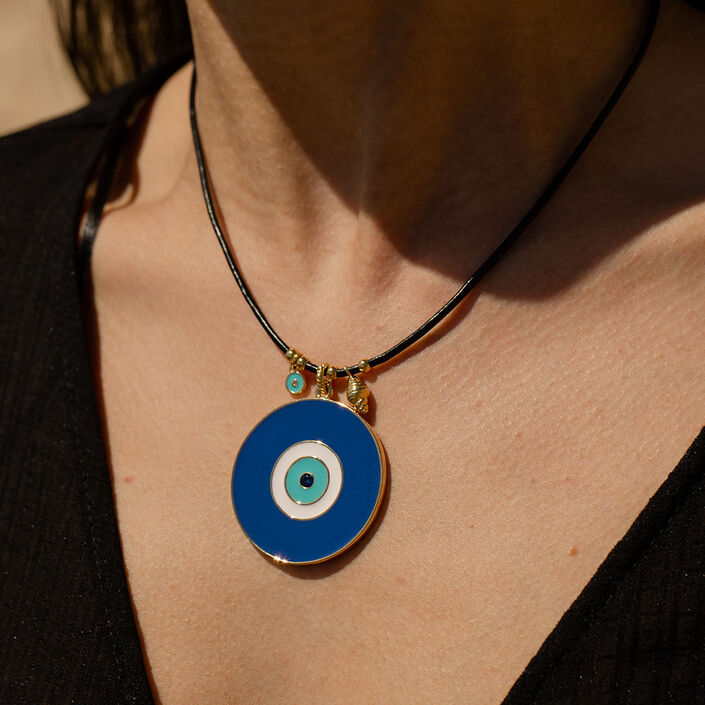 Sautoir CYCLADES - Bleu / Doré - Colliers  | Agatha
