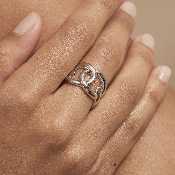 Bague ajustable ICONIQUE - Argenté - Bagues  | Agatha