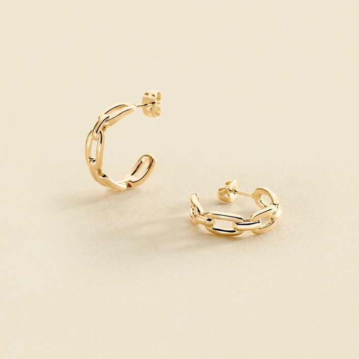 Créoles CHAIN - Doré - Boucles d'oreilles  | Agatha