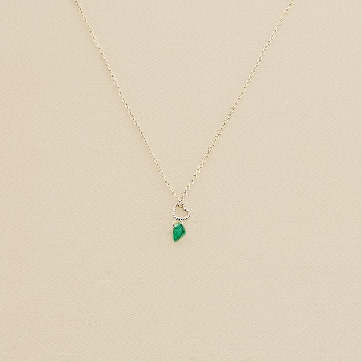 Collier ras du cou BEGUIN - Vert / Argenté - Colliers  | Agatha