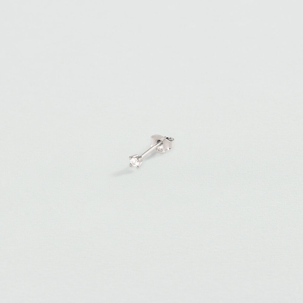 Puce &agrave; l'unit&eacute; EAR4MINI - Cristal / Argent&eacute; - Boucles d'oreilles  | Agatha
