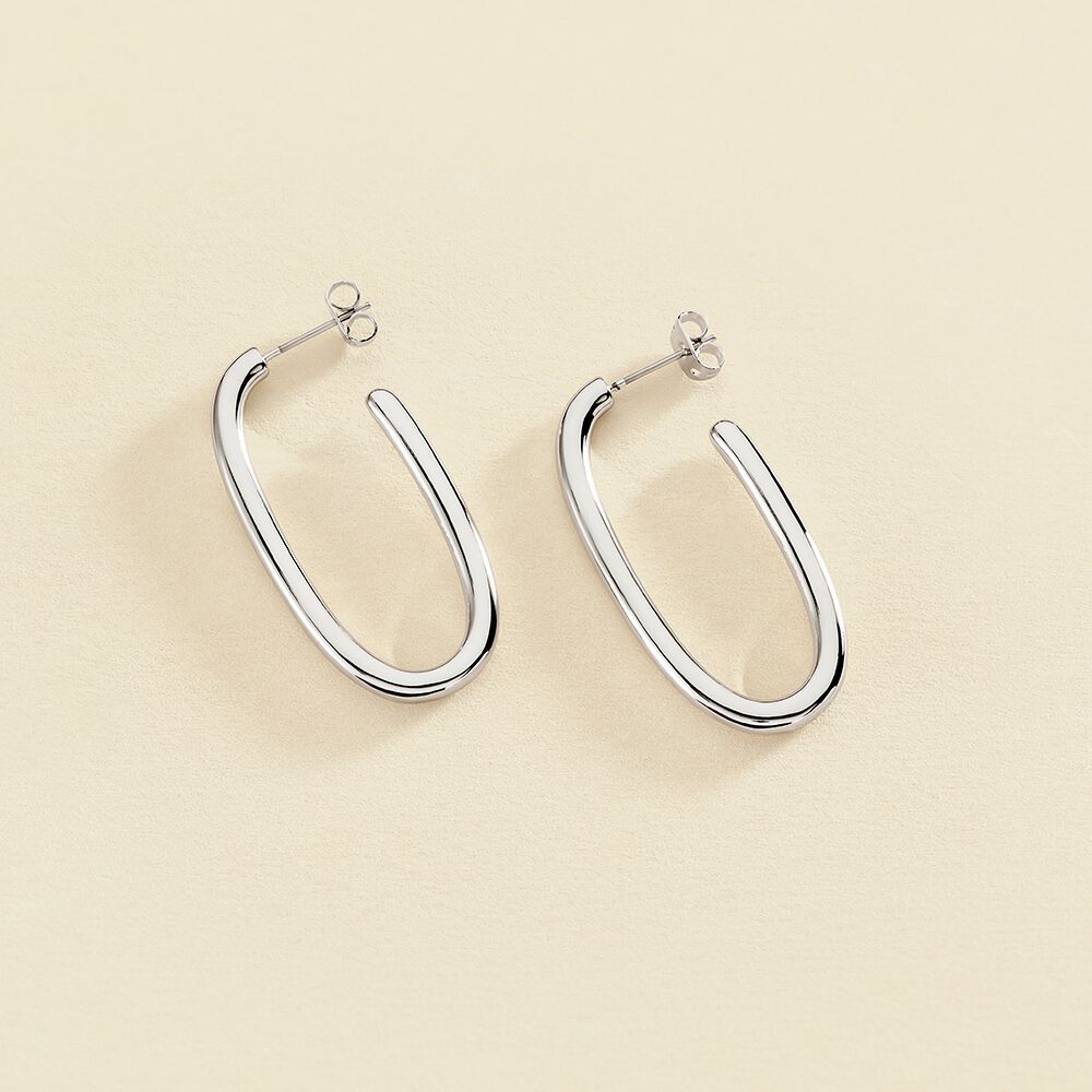 Créoles CHAIN - Argenté - Boucles d'oreilles  | Agatha