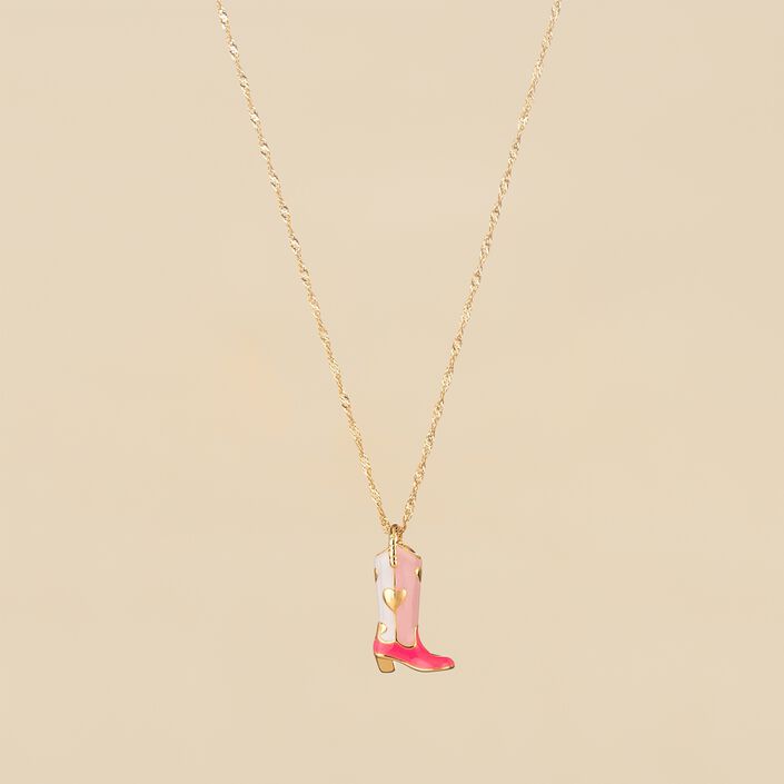 Collier mi-long RODEO - Rose / Doré - Colliers  | Agatha