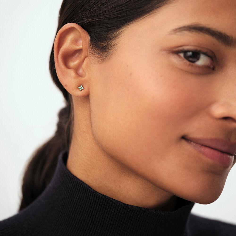 Piercing puce MIX& MATCH - Vert / Doré - Piercings  | Agatha