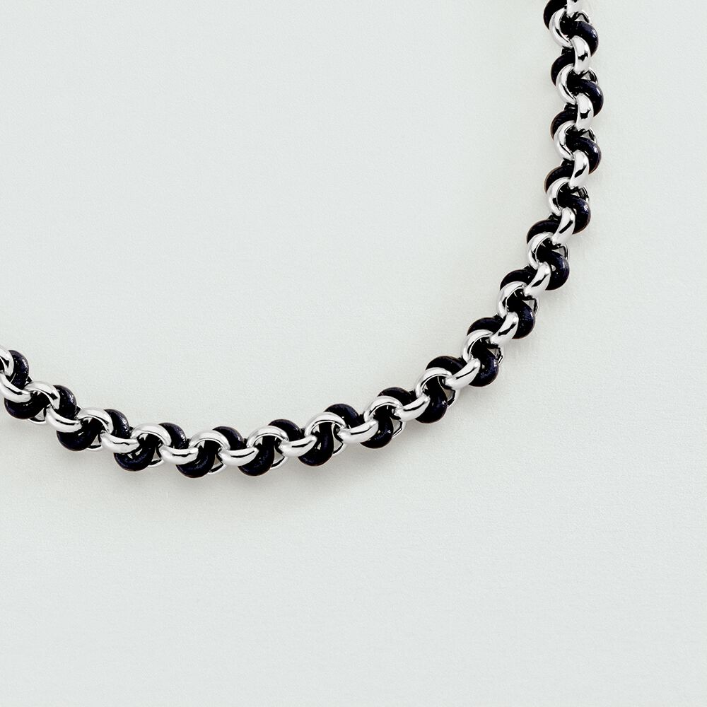 Collier mi-long TWIGGY - Argenté / bleu foncé  - Colliers mi-long  | Agatha