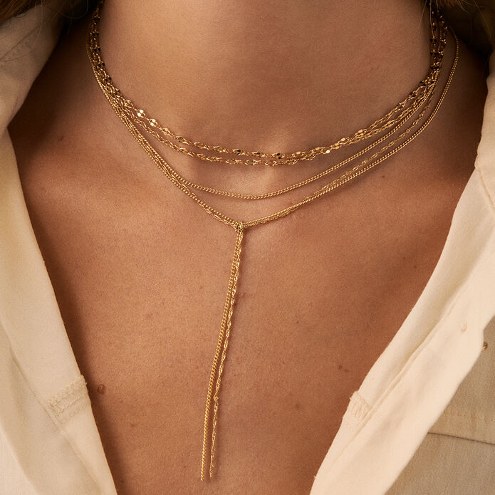 Collier mi-long NEBET - Doré - Colliers  | Agatha