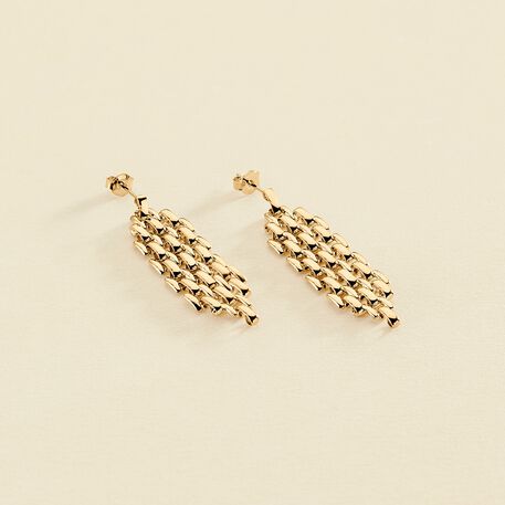 Boucles d'oreilles pendantes MINUIT - Doré - Boucles d'oreilles  | Agatha