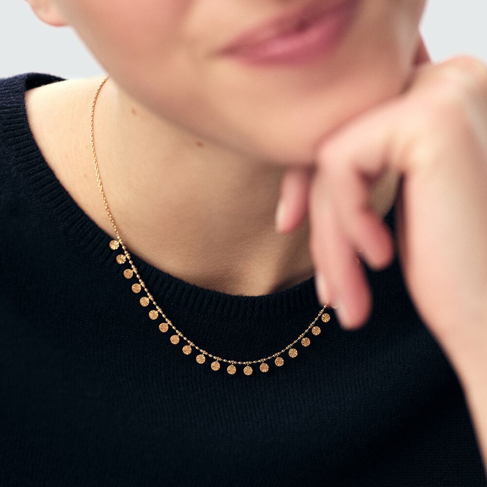 Collier ras du cou ARIEL - Cristal / Doré - Colliers fantaisie  | Agatha