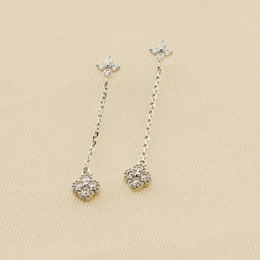 Boucles d'oreilles pendantes BELOVED - Cristal / Argenté - Boucles d'oreilles  | Agatha