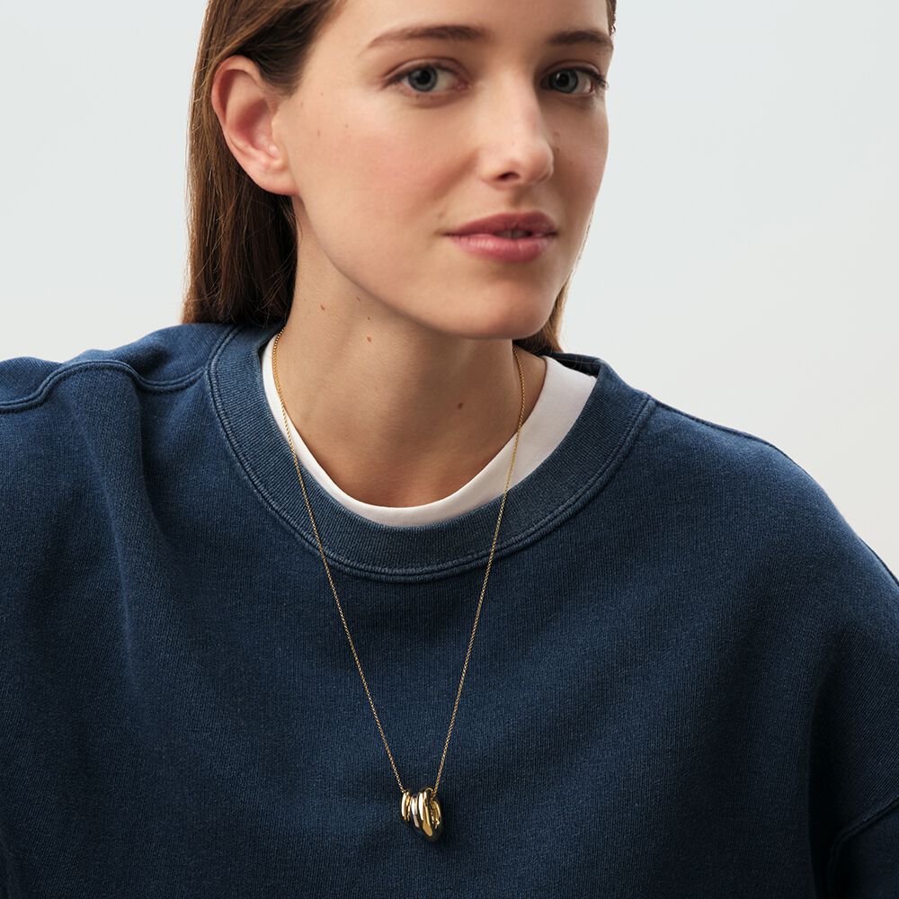 Collier mi-long TRIJONC - Dor&eacute; / Argent&eacute; - Colliers fantaisie  | Agatha